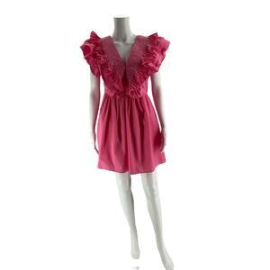 Entro Pink Solid Pre-Owned Ladies New With Tags Dress - Size Medium
